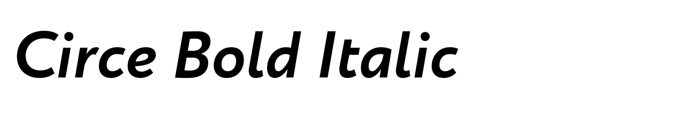 Circe Bold Italic